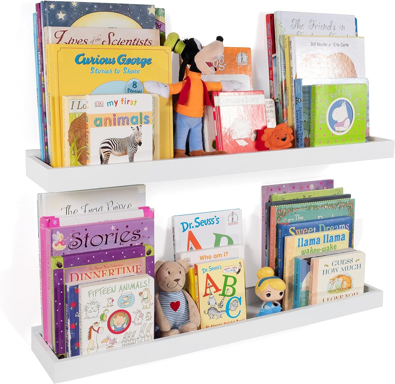Wallniture Philly Nursery Bookshelf - Floating Book Shelves for Kids Room - 31 Inch Picture Ledge... | Amazon (US)