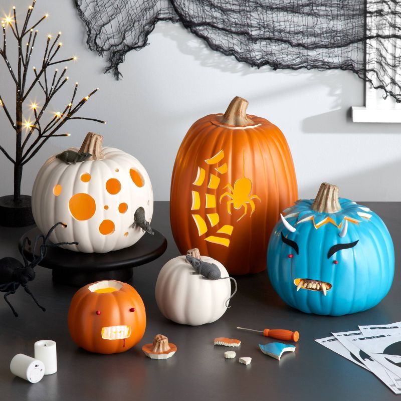 9&#34; Carvable Faux Halloween Pumpkin Teal  - Hyde &#38; EEK! Boutique&#8482; | Target