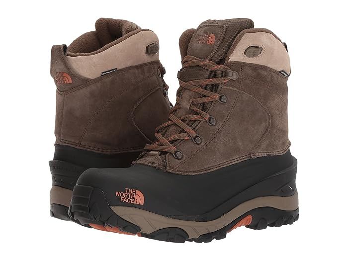 The North Face Chilkat III (Mudpack Brown/Bombay Orange) Men's Boots | Zappos