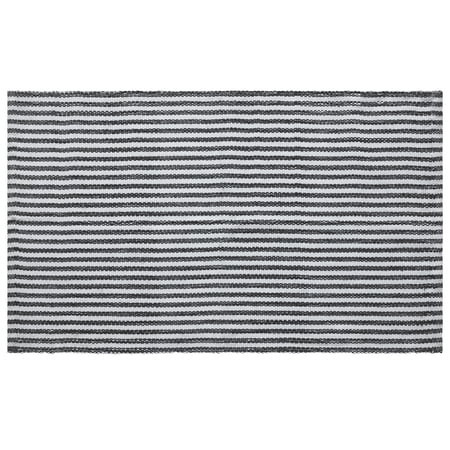My Texas House Black Striped Indoor/Outdoor Layering Rug, 24" x 38" | Walmart (US)