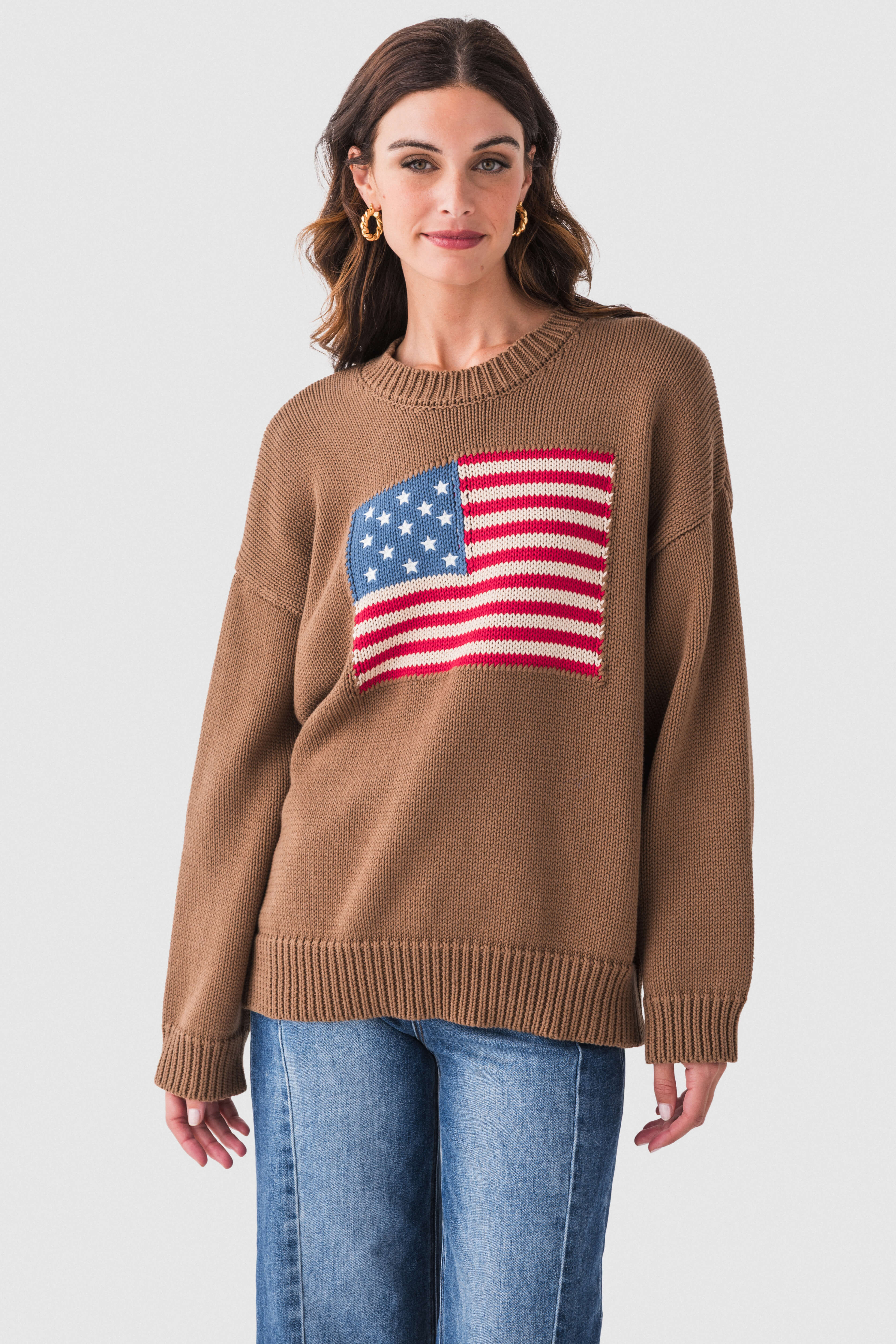 By Together Flag Crewneck Sweater | Social Threads
