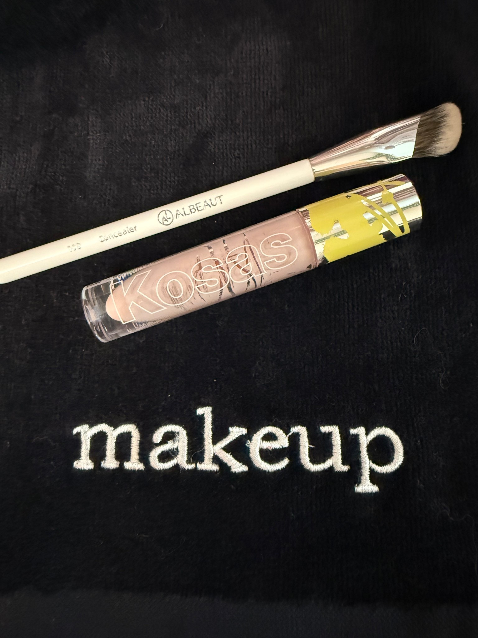 My most favorite under eye concealer & brightener. Kosas is filled with skincare ingredients so you are treating that fragile area while concealing & brightening it. 
This concealer brush feels like a million dollars. It is so soft and the angled head makes it so easy to get in and around all the Eye areas.

#LTKBeauty #LTKFindsUnder50 #LTKOver40