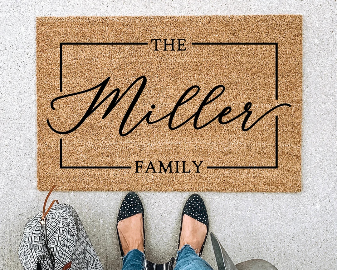 Custom Doormat Last Name Doormat Housewarming Gift Wedding - Etsy | Etsy (US)