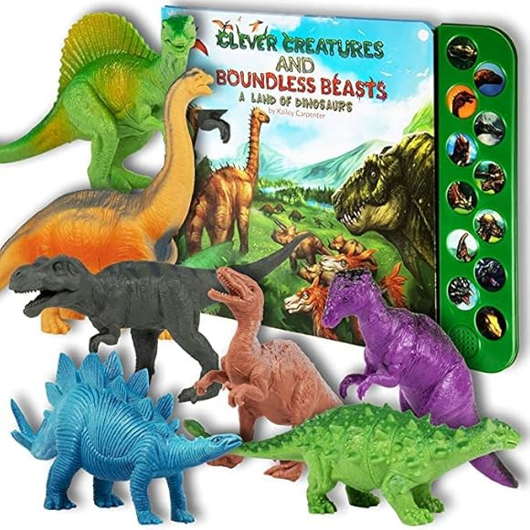 Li'l-Gen Dinosaur Toys for Kids - Interactive Dinosaur Sound Book with Realistic Dinosaur Roars -... | Amazon (US)