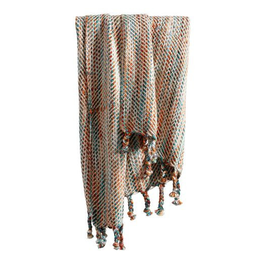 Multicolor Stitch Fringe Throw Blanket by World Market | World Market