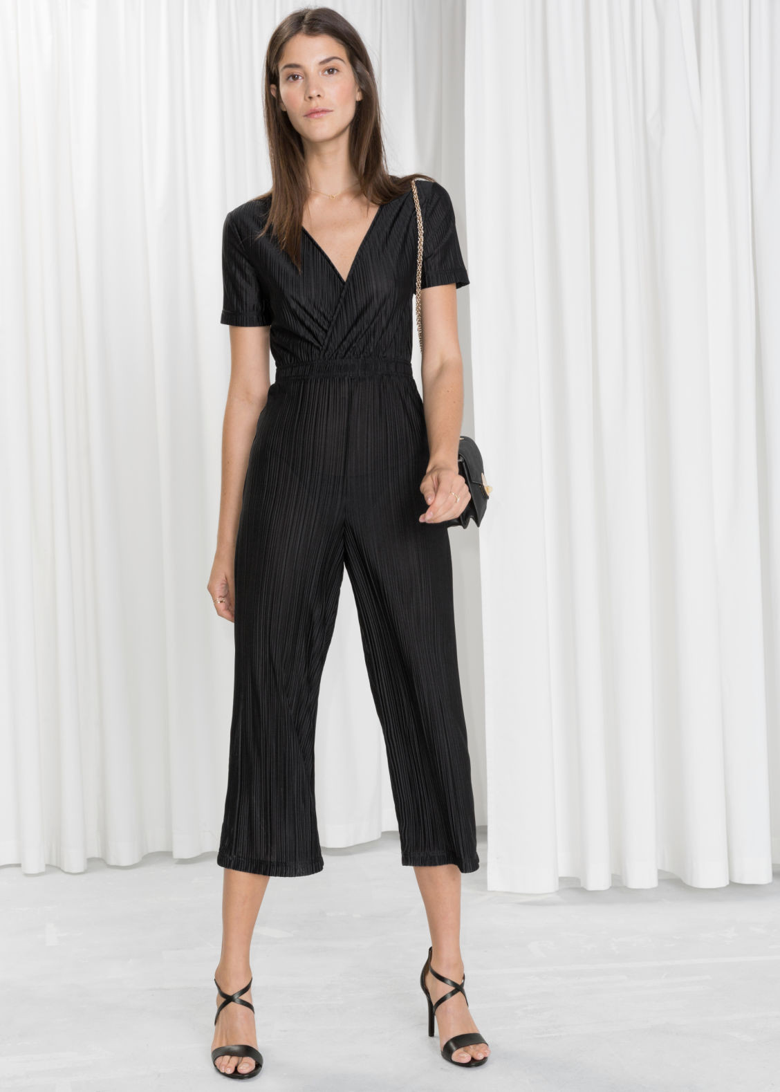 Pleated Wrap Jumpsuit - Black - Jumpsuits & Playsuits - & Other Stories US | & Other Stories (EU + UK)