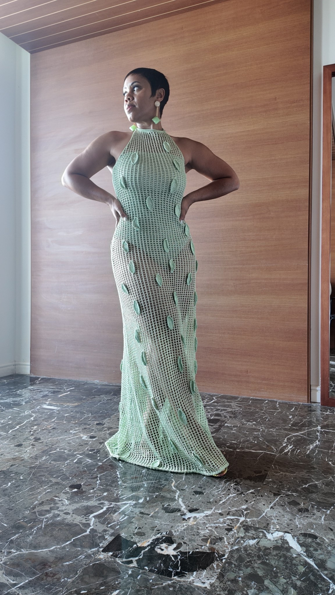 The perfect dress for a tropical vacation 

Crochet Halter Maxi Dress - Pastel Green

#LTKPetite #LTKTravel #LTKSwim