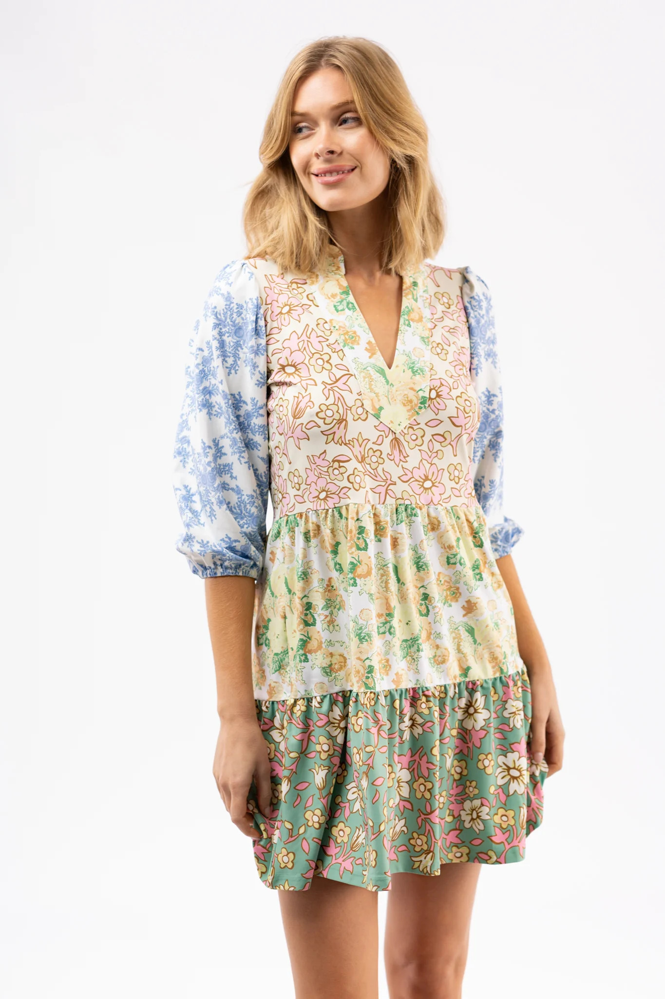 The Tory Dress - Spring Petals Multi | Smith and Quinn