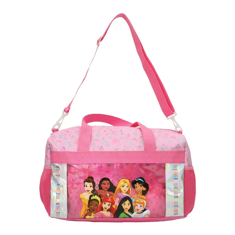 Disney Princesses 5-Piece Pink Youth Kids Girls Duffle Bag Set - Walmart.com | Walmart (US)