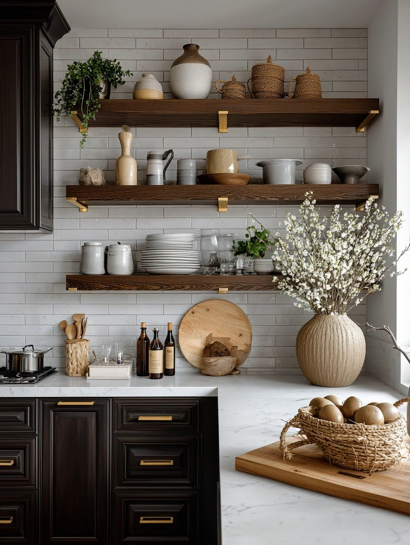 Don’t hide the beautiful things you’ve spent years collecting.

Extra-thick floating wood shelves give a kitchen more than additional storage—they create display space for the pieces that make your home personal.

Your everyday bowls, collected ceramics, serving pieces, glassware, cookbooks and beautiful kitchen essentials deserve to be seen. And because they’re visible, the things you love often become the things you actually use.

The key for us is going extra thick with the wood. A substantial polished wood shelf feels architectural rather than simply functional, bringing natural warmth and grounding brown tones into the kitchen. Add brushed or antique gold brackets for that final touch of elegance.

We’ve curated multiple sizes so you can create one long shelf or layer several depending on your available wall space.

A good home isn’t filled overnight. It’s collected over time—so display the collection.

#kitchenshelves #floatingshelves #kitchendecor #homedecor 

 #LTKHome