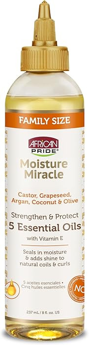 African Pride Moisture Miracle 5 Essential Hair Oils with Vitamin E | Moisture, Shine, Protection... | Amazon (US)