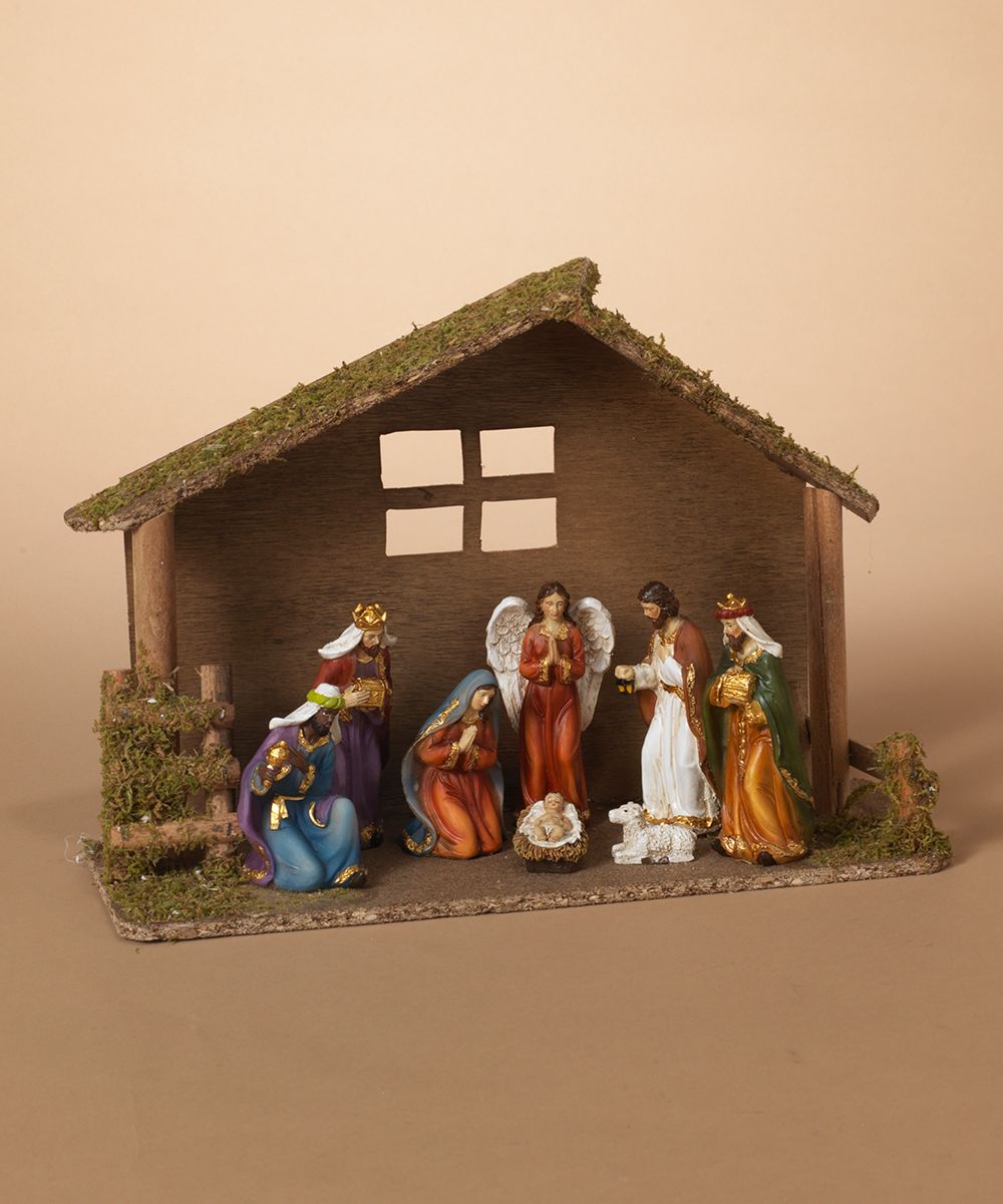 The Gerson Company Collectibles and Figurines - Brown & Red Nativity Scene Decor | Zulily
