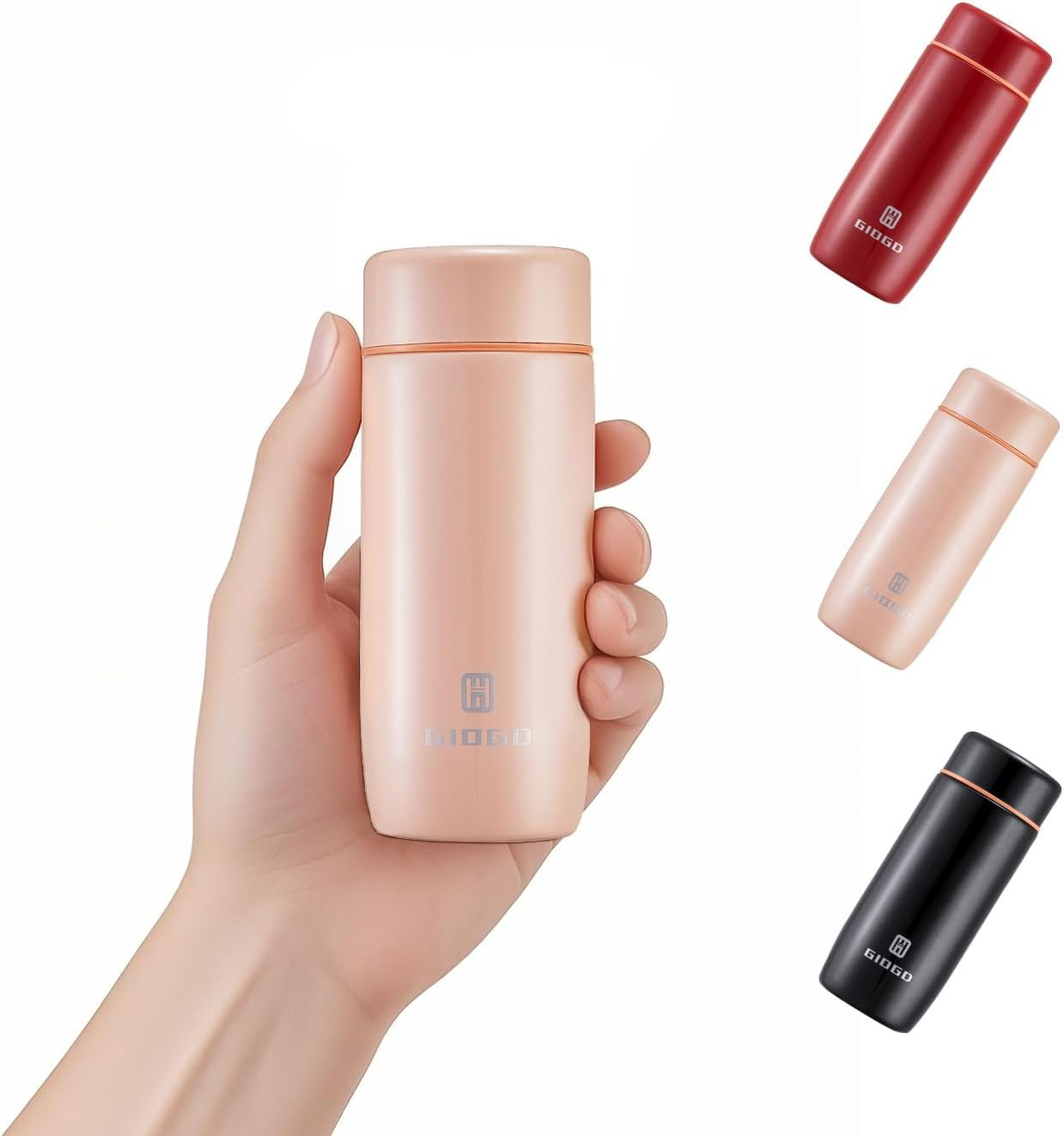 Small Thermo Bottle Mini Vacuum Insulated Water Bottle 200ml/6.8oz Water Flask Stainless Steel Thermal Water Bottles Thermo for Hot and Cold Drinks for Purse Handbag Pocket (Pink) | Amazon (US)