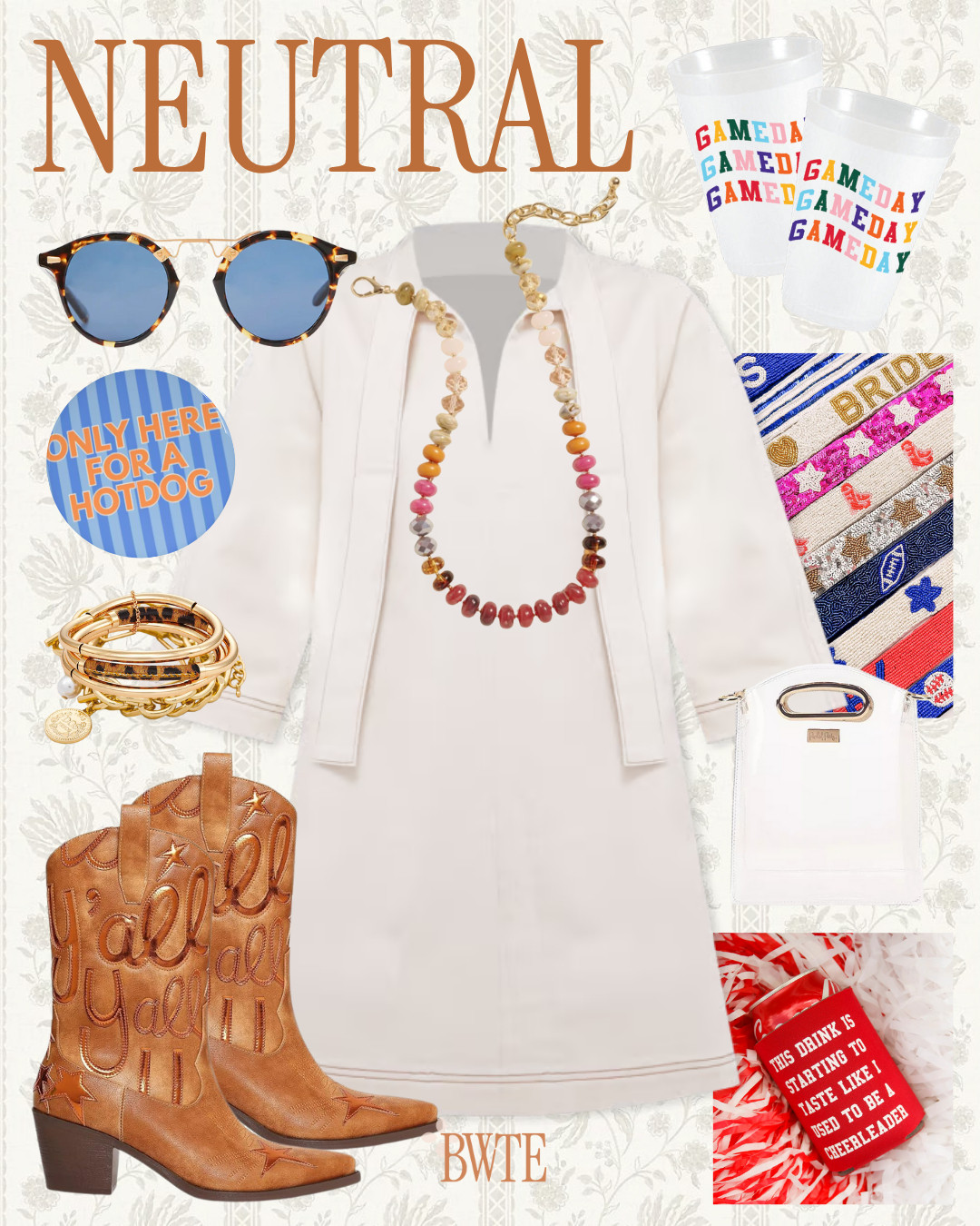 Fun neutral look for fall gameday! 

 #LTKSeasonal #LTKParties #LTKTravel