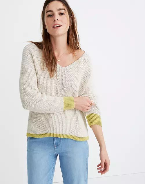 Tipped Ridgeton Pullover Sweater | Madewell