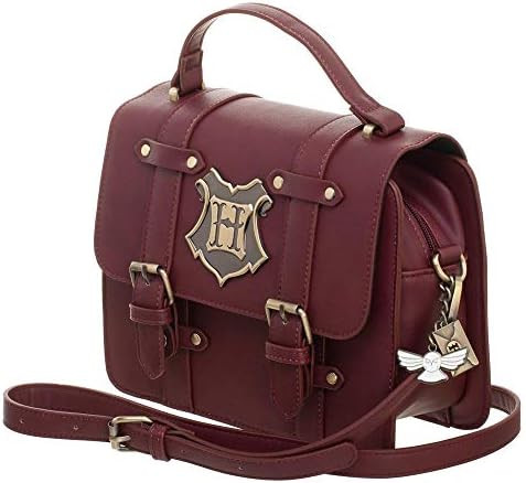 Harry Potter Hogwarts Satchel Handbag with Charms, Maroon, One Size | Amazon (US)