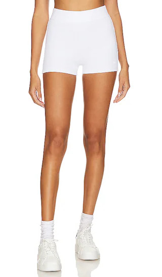 Goddess Ribbed High Waist Hot short in Black | Revolve Clothing (Global)