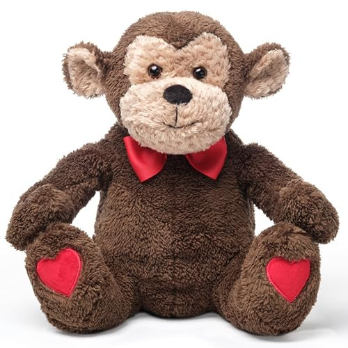 Bearington Monkey Valentino The Heart Monkey Stuffed Animal, 6 Inch Valentine's Monkey Plush, Ideal As A Stuffed Animal Valentine's Day and Stuffed Animals for Girlfriend | Amazon (US)