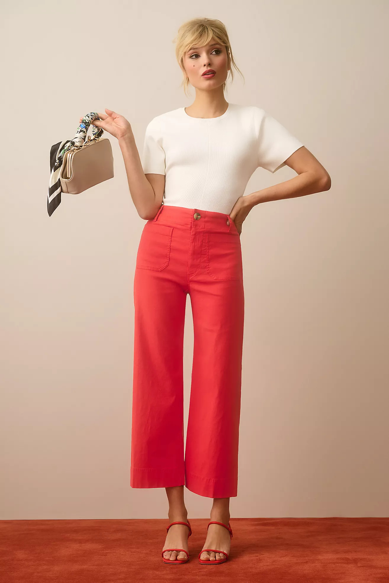 The Colette Cropped Wide-Leg Pants by Maeve | Anthropologie (US)