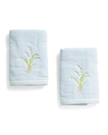 2Pk Lil Of The Valley Hand Towels, Cotton | TJ Maxx