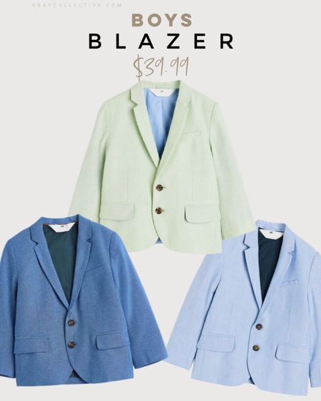 The boys $39.99 boys blazer in three colors.  Just purchased for my boys, its the perfect blazer to have on hand for Summer!  Comes in sizes 2T to 10, has a great fit and also has matching suit pants if you want to take it to the next level.  

Boys Easter Outfits | Boys Dressy Outfits | Boys Suits | Boys Cotillion outfits | boys spring outfits | Toddler blazers | Toddler suits | Boys wedding guest outfit | Toddler wedding guest outfit | spring wedding 

#boysweddingoutfits #boyseasteroutfits #boysblazer #toddlerbblazer #boysspringoutfits 

#LTKunder50 #LTKkids #LTKSeasonal