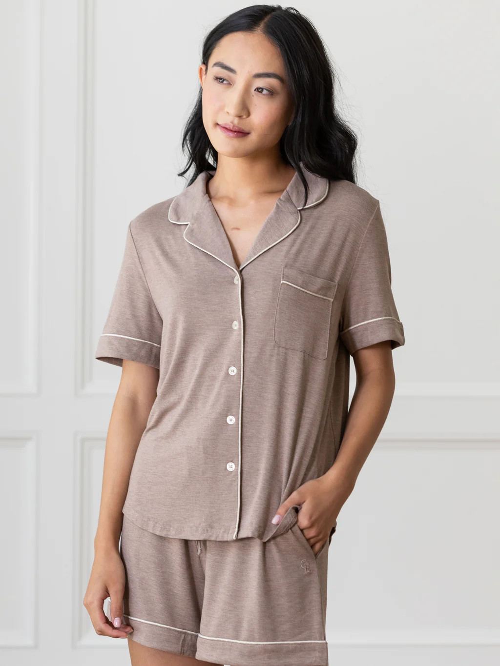 Last Chance Women's Bamboo Stretch-Knit Short Sleeve Pajama Top | Cozy Earth