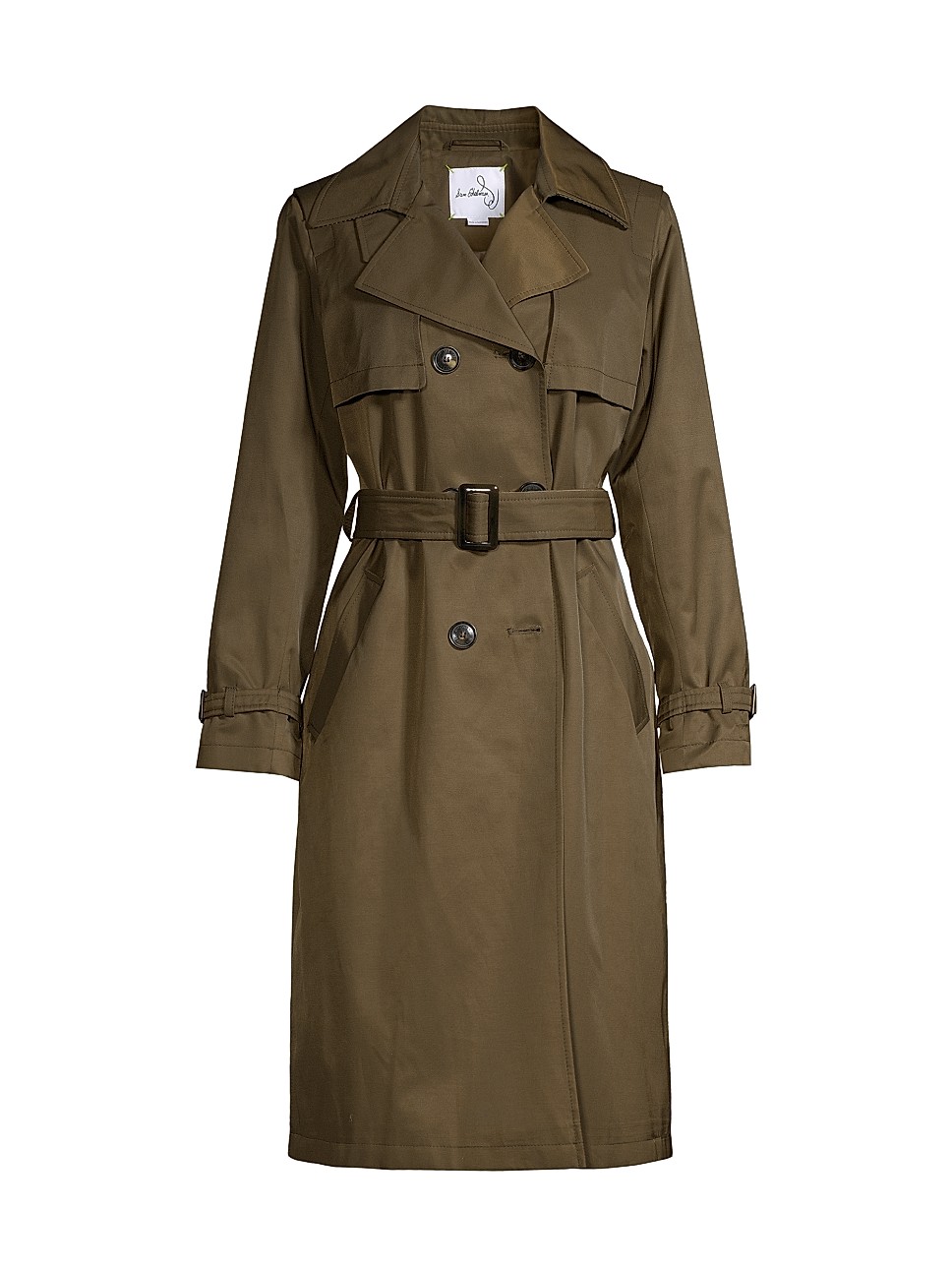 Cotton-Blend Belted Double-Breasted Trench Coat | Saks Fifth Avenue
