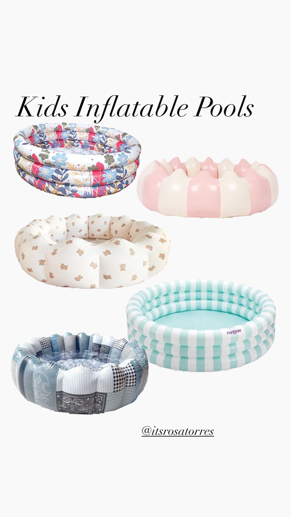 Kids Inflatable summer pools so cute plus  perfect for every space. Plus the style just so so cute! 

#kidspool # summer pools #inflatablepool #pinkpools #backyardpool #patiopool 

#LTKKids #LTKHome #LTKSeasonal