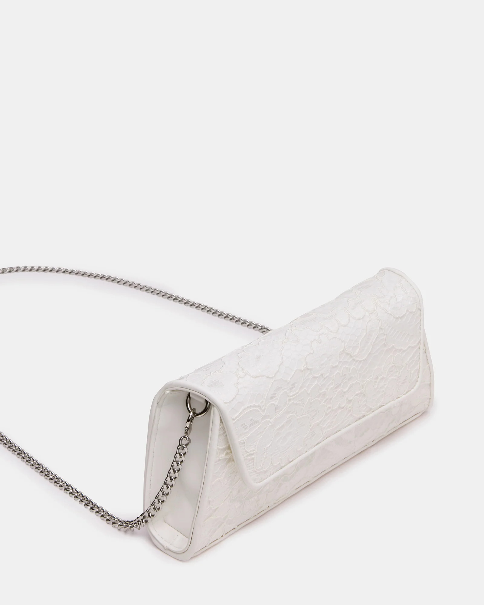 AVANT Bag White Lace French Binding Trapezoid Crossbody Clutch Handbag | Steve Madden (US)