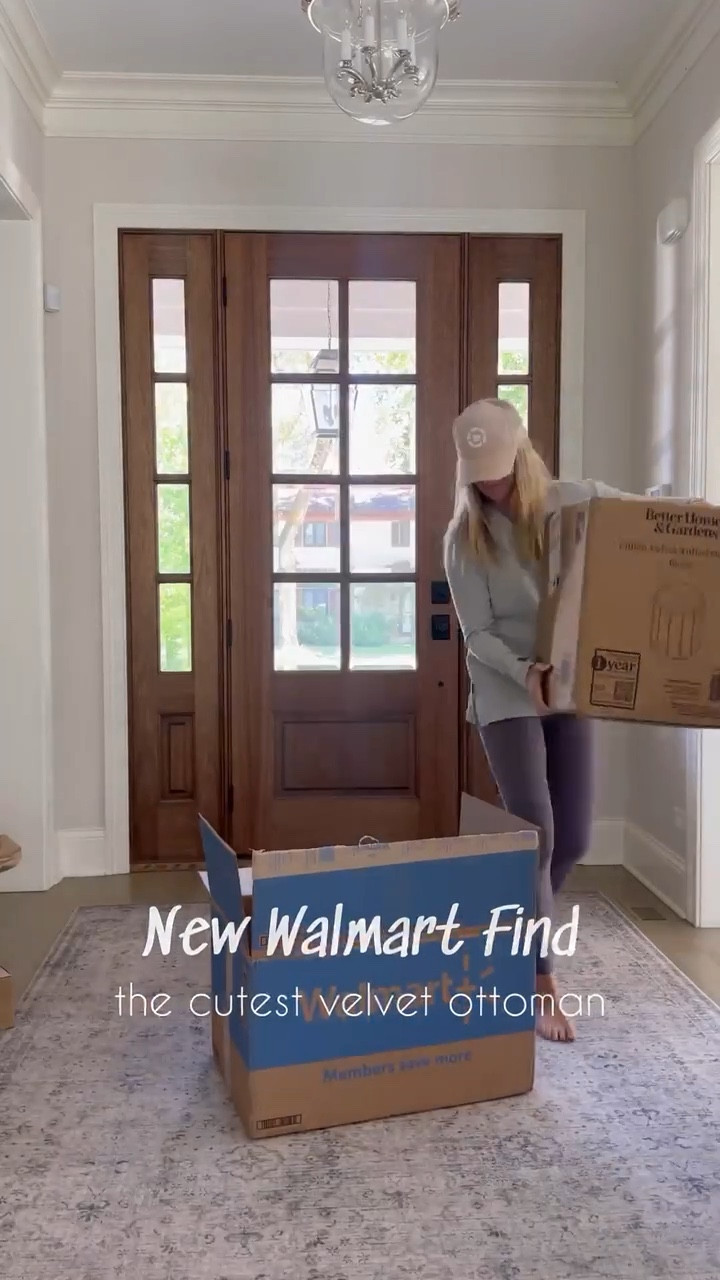 The cutest Walmart ottoman!! Don't wait on this cute velvet ottoman, perfect neutral color! Linked other fall decor faves all super affordable from Walmart! (9/8)

#LTKHome #LTKStyleTip #LTKVideo