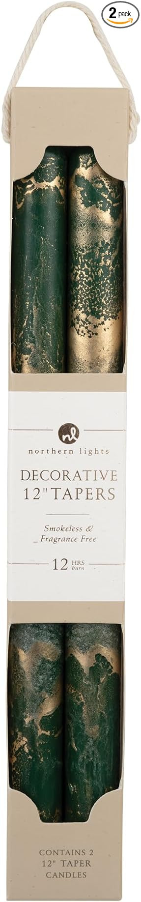 Northern Lights Candles - Decorative Tapers - Hunter Green - 73304 | Amazon (US)