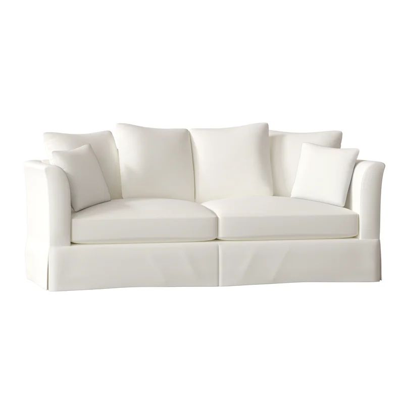 Charlene 85'' Flared Arm Slipcovered Sofa with Reversible Cushions | Wayfair North America
