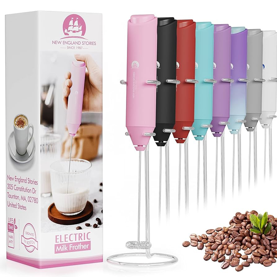 Powerful Milk Frother Handheld Foam Maker, Mini Whisk Drink Mixer for Coffee, Cappuccino, Latte, ... | Amazon (US)