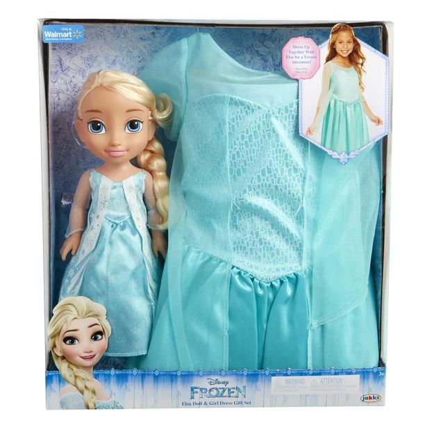 Disney Princess Toddler Doll and Dress Gift Set, Elsa | Walmart (US)