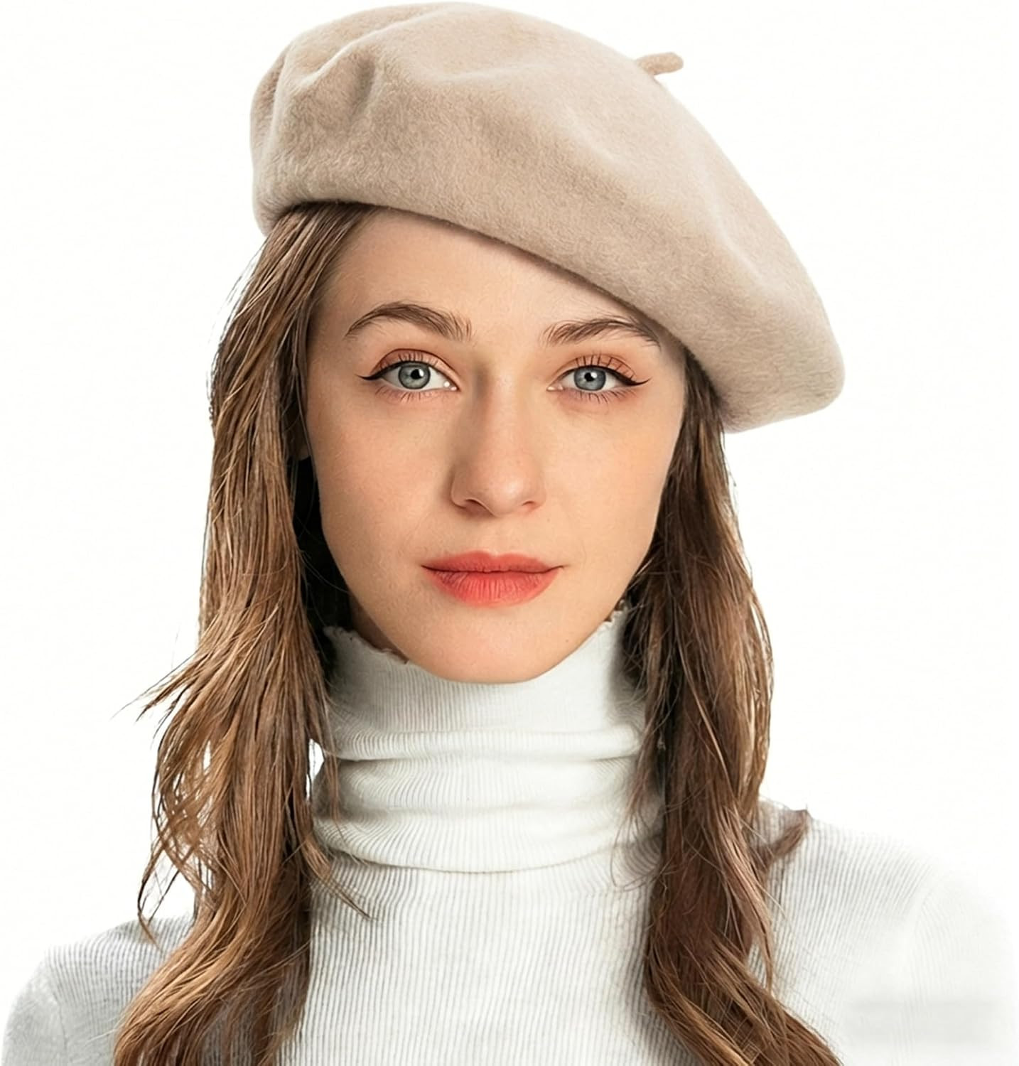 ZLYC Wool French Beret Hat Solid Color Classic Artist Cap for Women | Amazon (US)