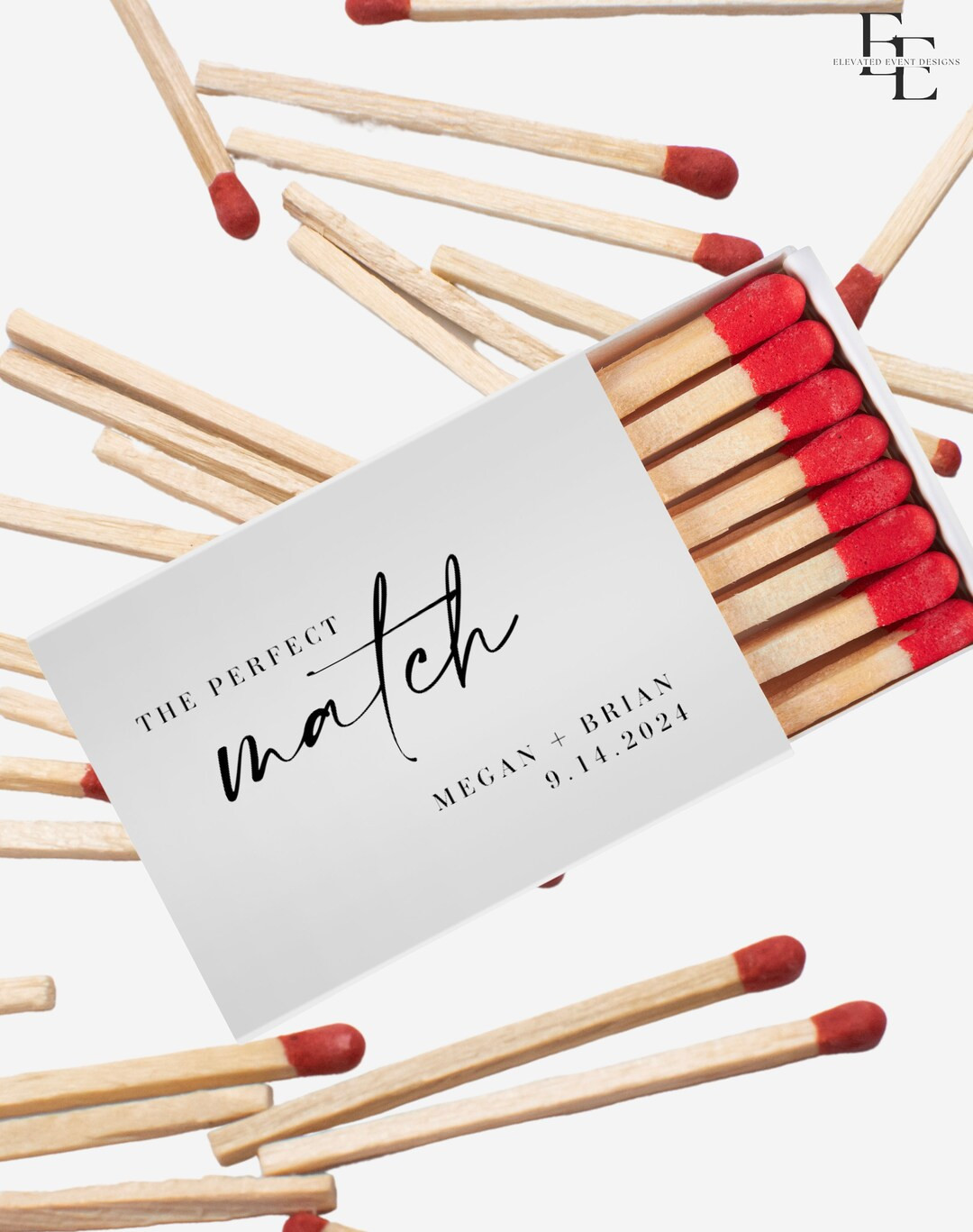 Wedding Matches Custom Matchbook Stickers Modern Wedding - Etsy | Etsy (US)