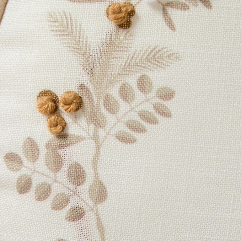 My Texas House 16" x 16" Ivory Christmas Wreath Round Decorative Pillow | Walmart (US)