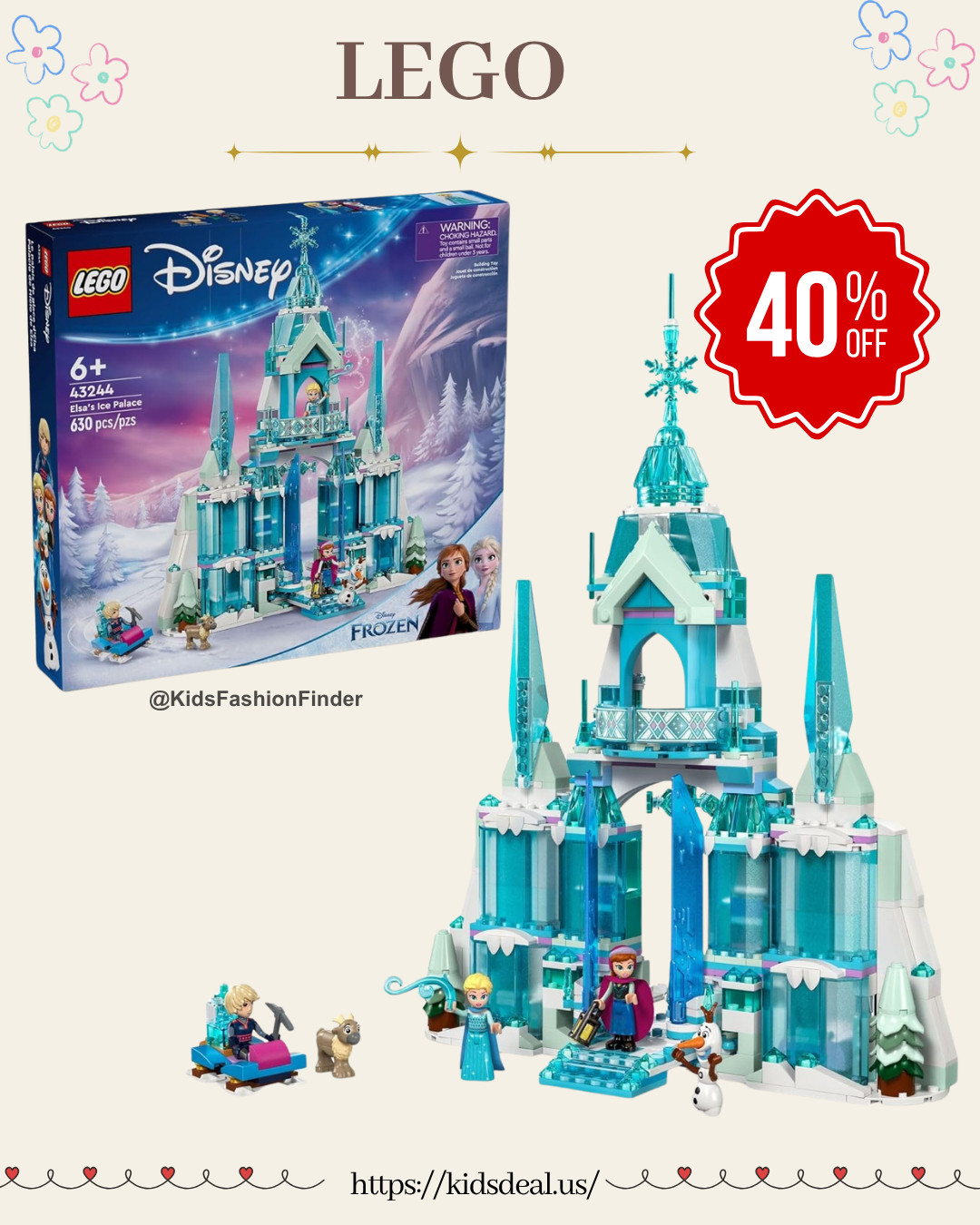 Frozen magic comes to life ❄️👑✨

LEGO Disney Elsa’s Ice Palace 🏰
630 pieces with Elsa, Anna, Olaf & friends 🦌

Build the sparkling ice castle and relive “Let It Go” moments 🎶
3-story dreamy palace for endless storytelling 💙

Perfect for ages 6+ — every little princess will love it 💫

🔥 40% OFF

#lego #legodisney #frozen #elsa #anna #princessplay #stemtoys #giftidea #giftideas #toygift #momfinds  

 

#LTKstorytime #LTKSaleAlert #LTKKids