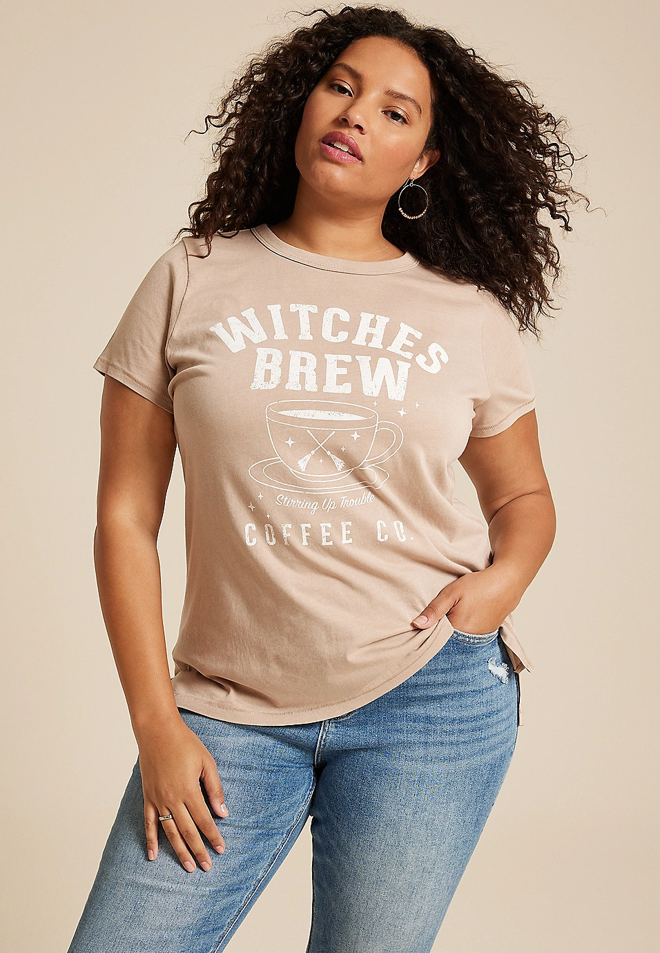 Plus Size Witches Brew Classic Fit Graphic Tee | Maurices