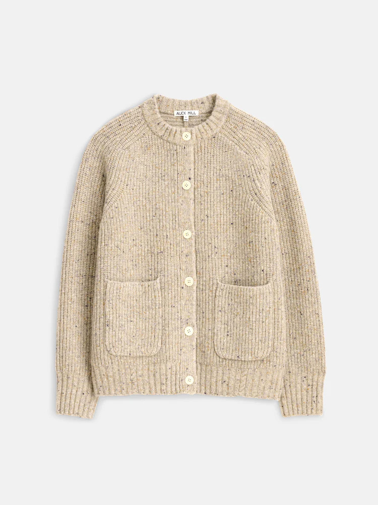 Chunky Rib Cardigan In Donegal | Alex Mill