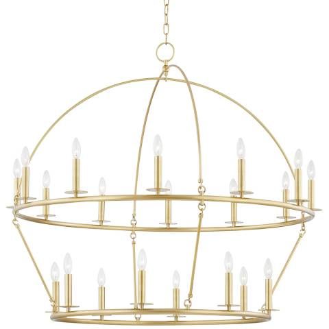 Hudson Valley Howell 47" Wide Aged Brass 20-Light Chandelier | Lamps Plus