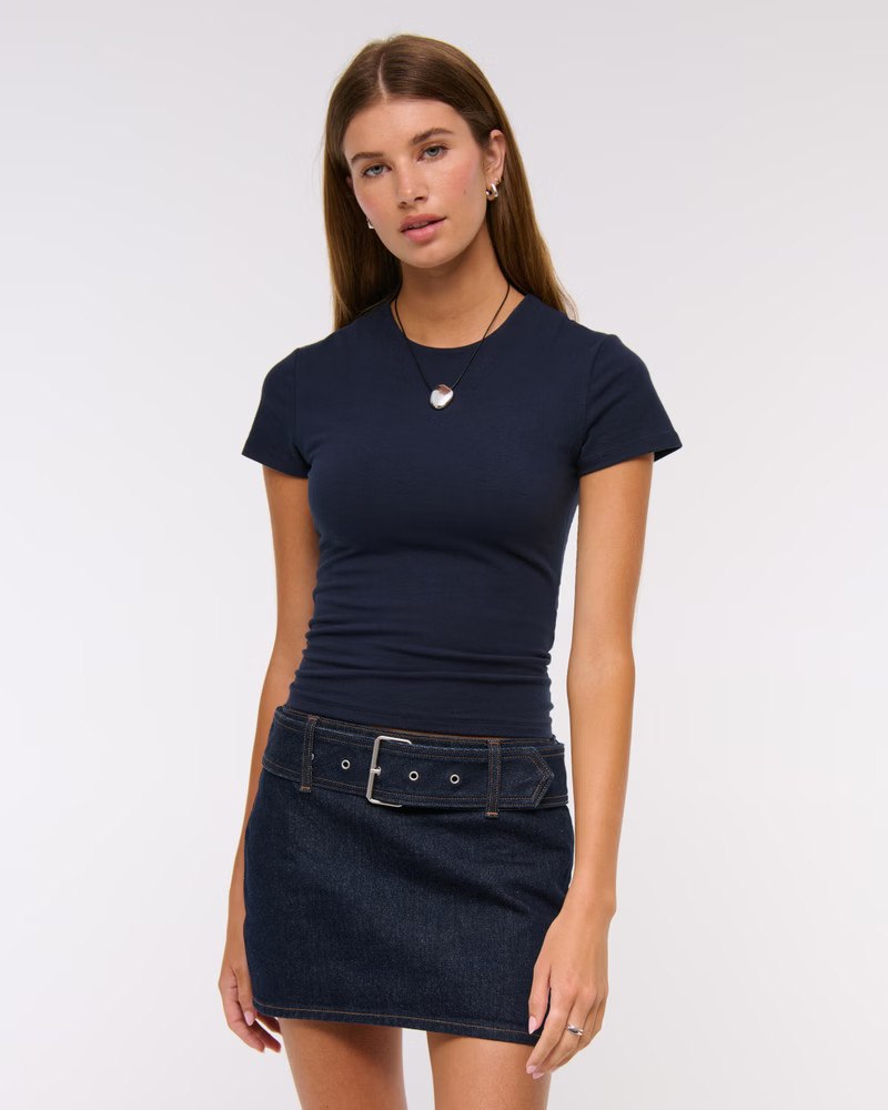 Double-Lined Baby Tee | Abercrombie & Fitch (US)