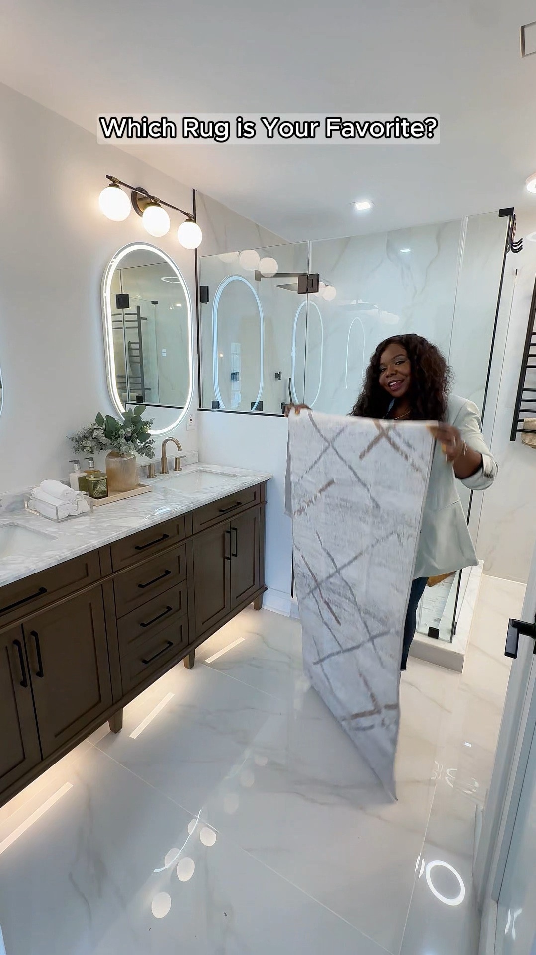 Which rug is your favorite? Option 1 or 2? 🤔 Both are washable rugs from Amazon #amazonhome #primeday #washablerug #bathroomdecor

#LTKSeasonal #LTKSaleAlert #LTKHome