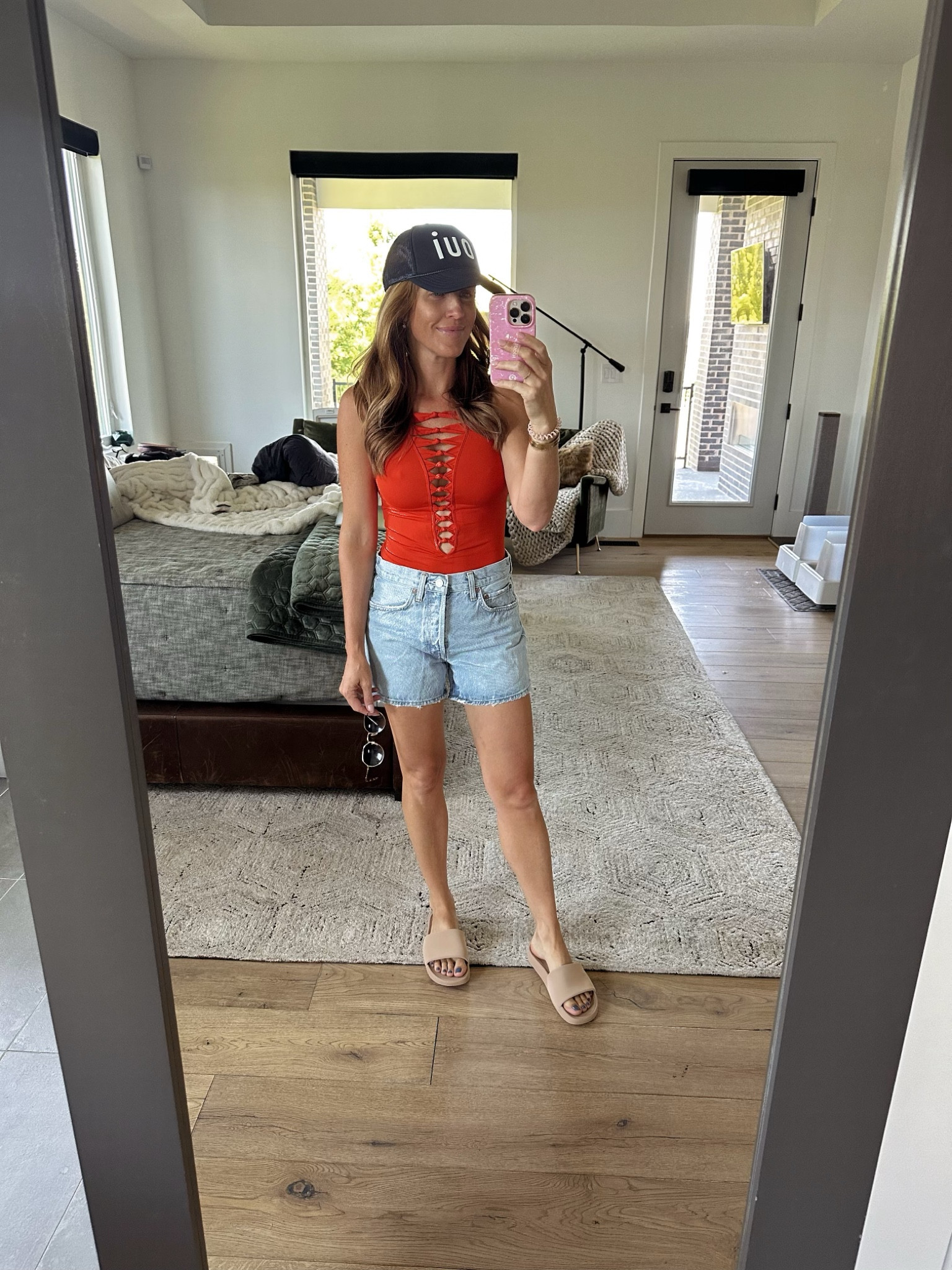 A little pool day ootd! #Nordstrom if you’re in between sizes in the slides, size down. TTS in everything else! #Agolde #LuluLemon 

#LTKswim #LTKshoecrush #LTKstyletip