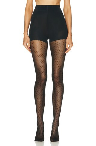 Wolford Control Dots Tight in Black - Black. Size M (also in L, S, XS). | FWRD 