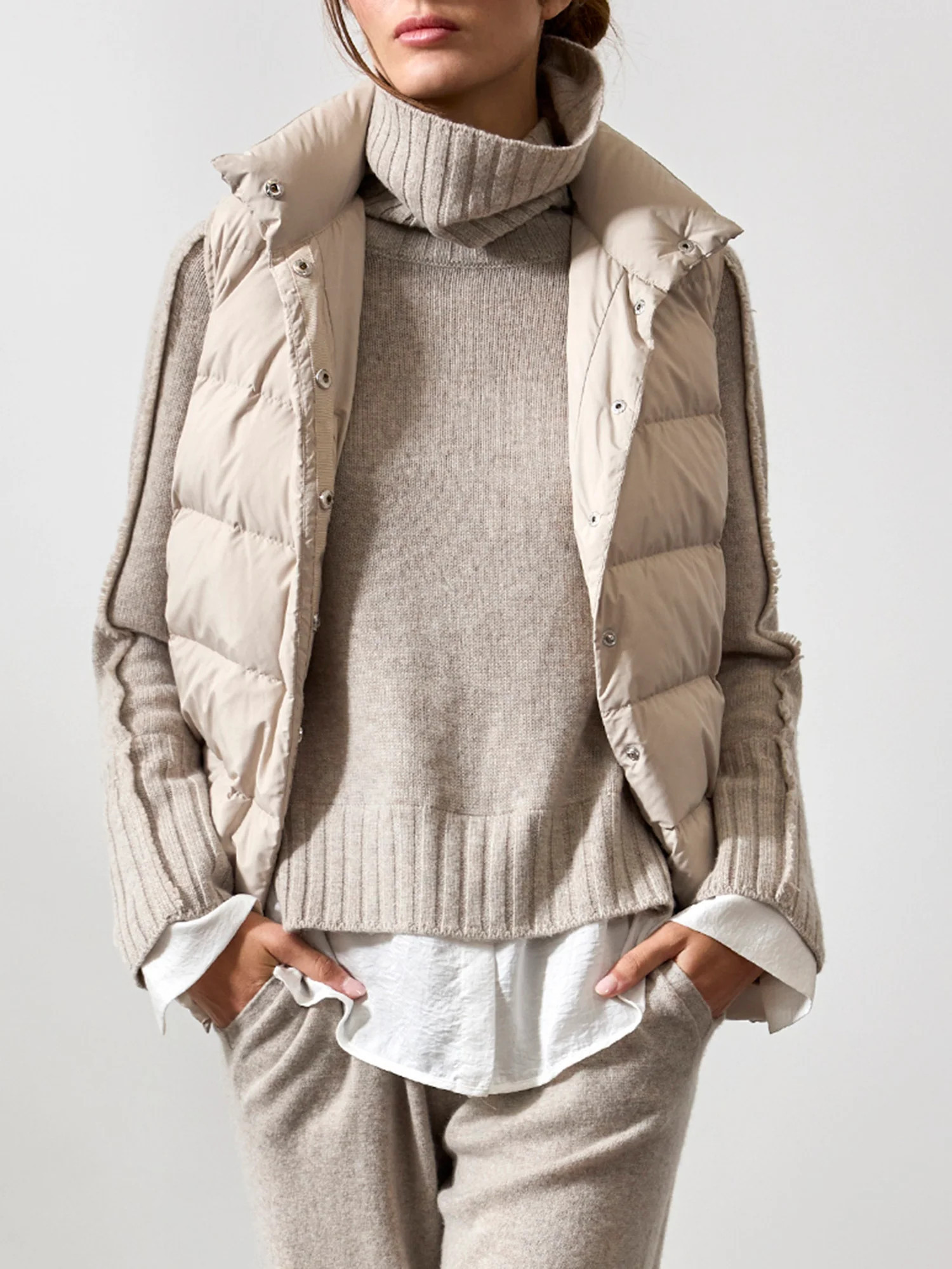 Brochu Walker | Anders Down Vest in Stone | Brochu Walker
