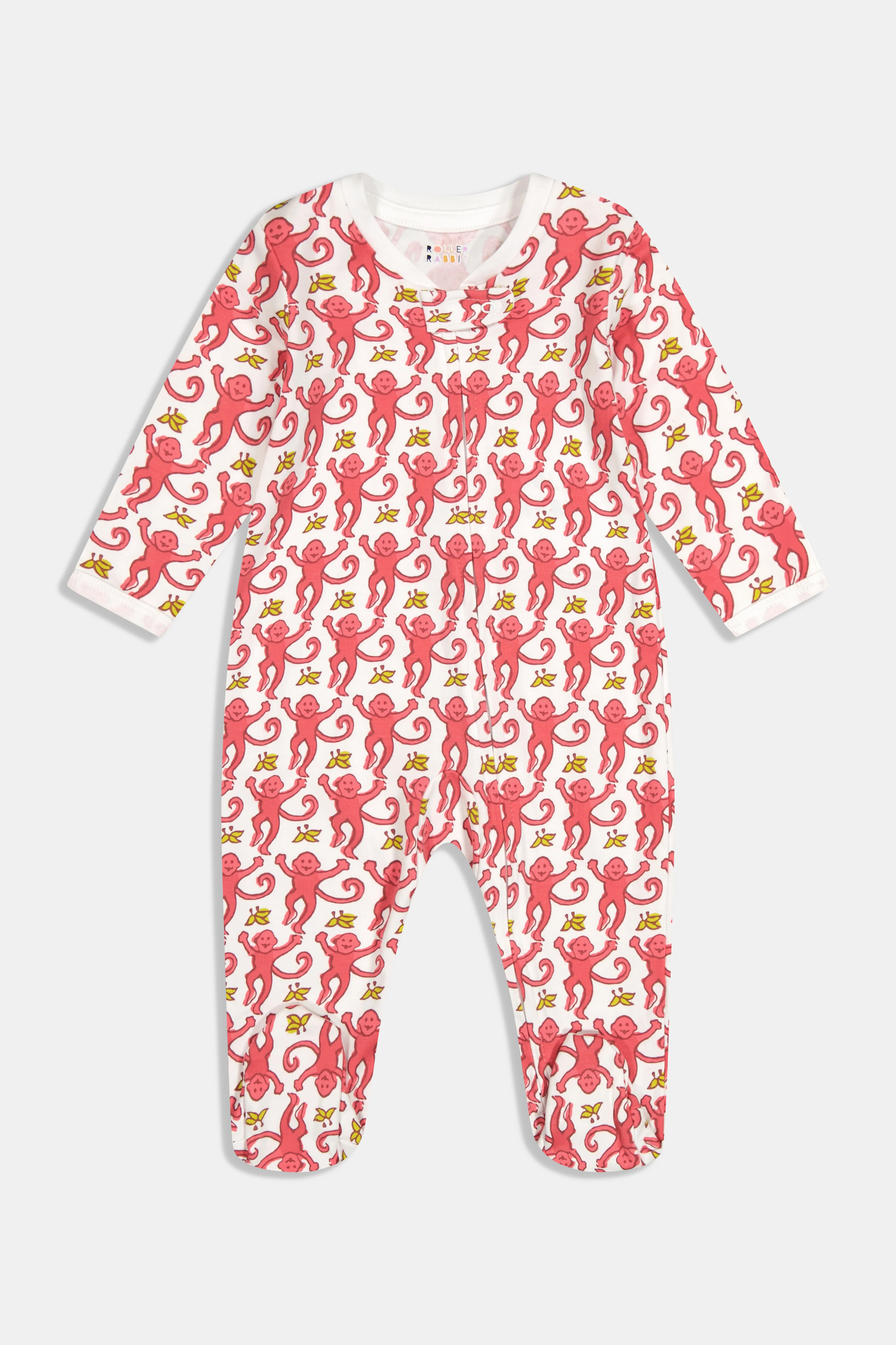 Infant Monkey Zipper Footie | Roller Rabbit | Roller Rabbit