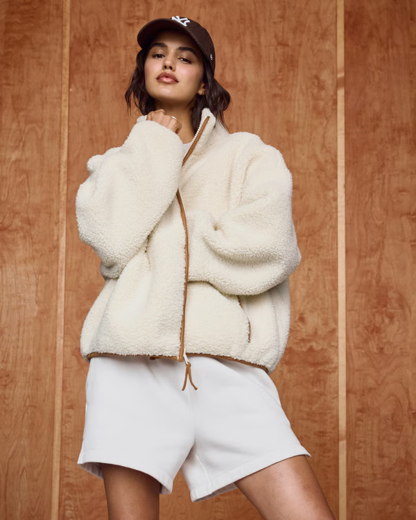 Sherpa Full-Zip Jacket | Abercrombie & Fitch (UK)