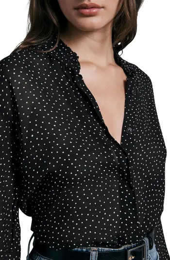 rag & bone Polka Dot Long Sleeve Button-Up Blouse | Nordstrom | Nordstrom