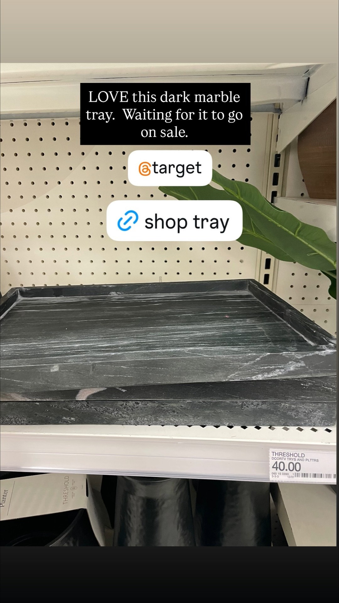 LOVE this dark marble tray.  Waiting for it to go on sale.